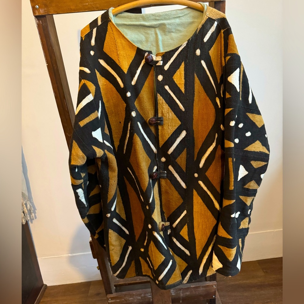Vintage Handmade African Mudcloth Jacket